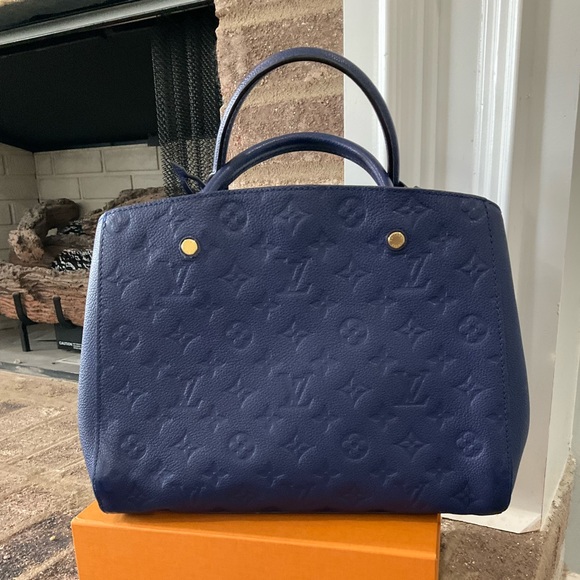 Sold Stunning Rare Louis Vuitton Montaigne MM Blue - Picture 2 of 14